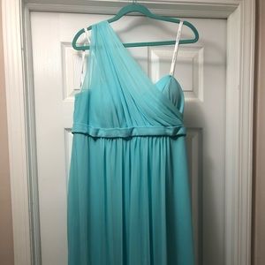 David’s Bridal- One Shoulder Short Spa Color Dress